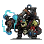 Big Mek with Shokk Attack Gun — official in-game pixel sprite